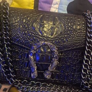 Croc Embossed Crossbody. EUC